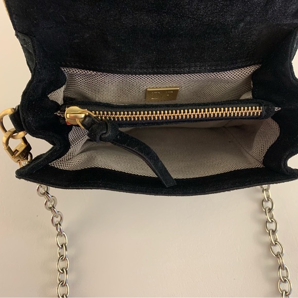 Diane Von Furstenberg Black Suede Handbag - Picture 6 of 6